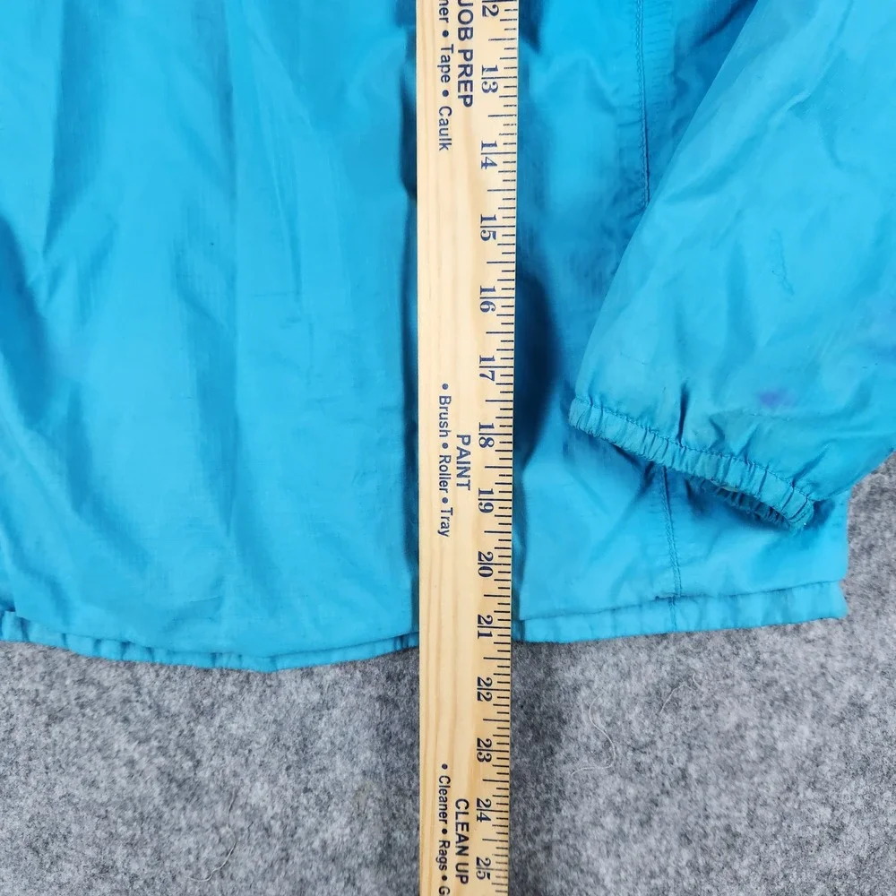 The North Face HyVent Jacket Girls M 10/12 Blue Hooded Rain Shell Hiking Outdoor - Picture 15 of 16